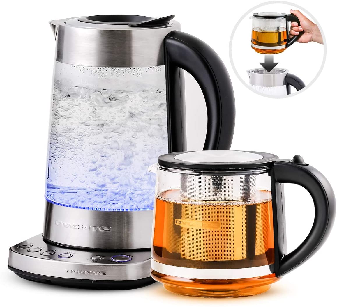 Ovente Electric Hot Water 1.7 L Kettle Set, 2 Pieces