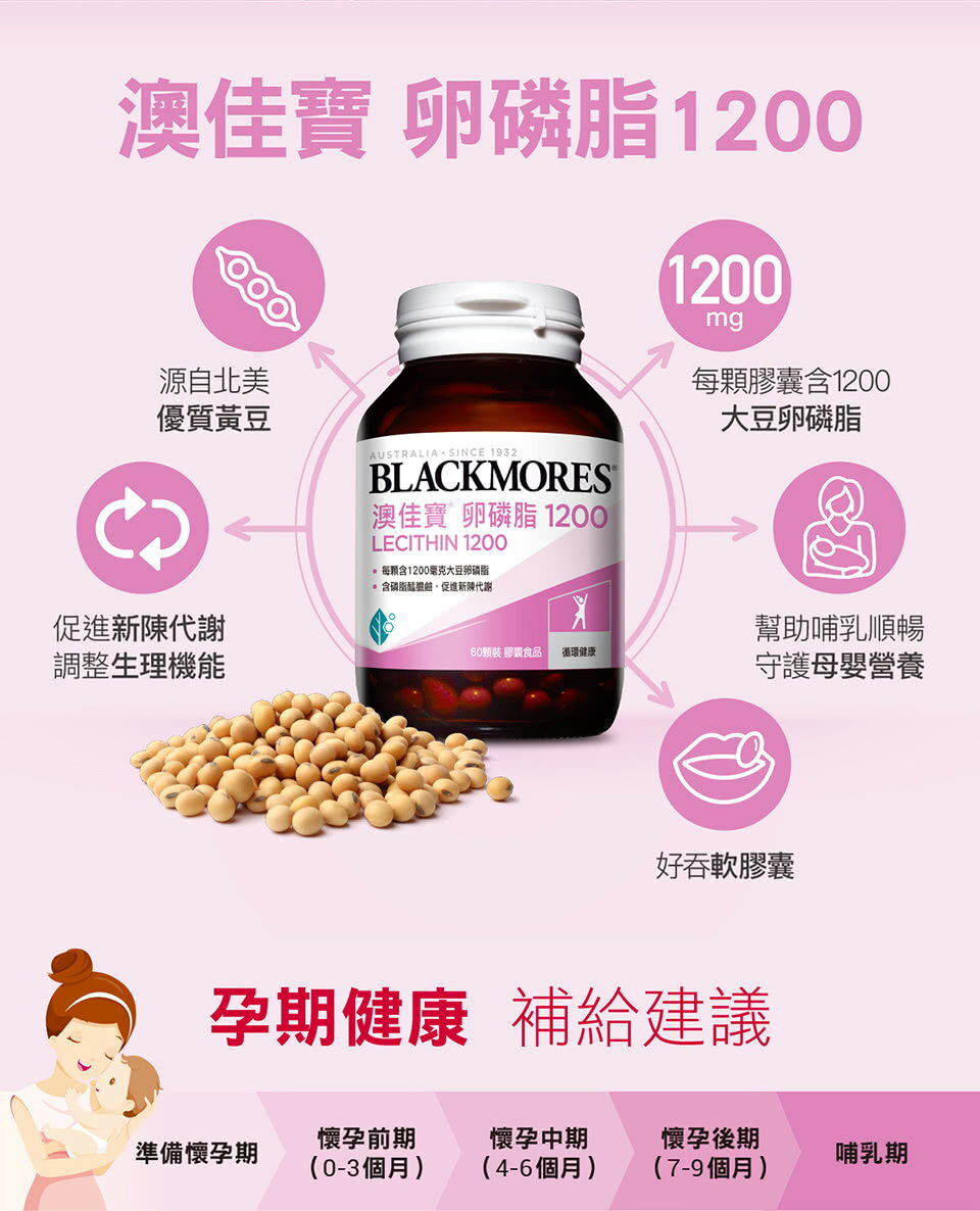 2瓶組~BLACKMORES 澳佳寶卵磷脂膠囊食品(60顆/瓶) 2