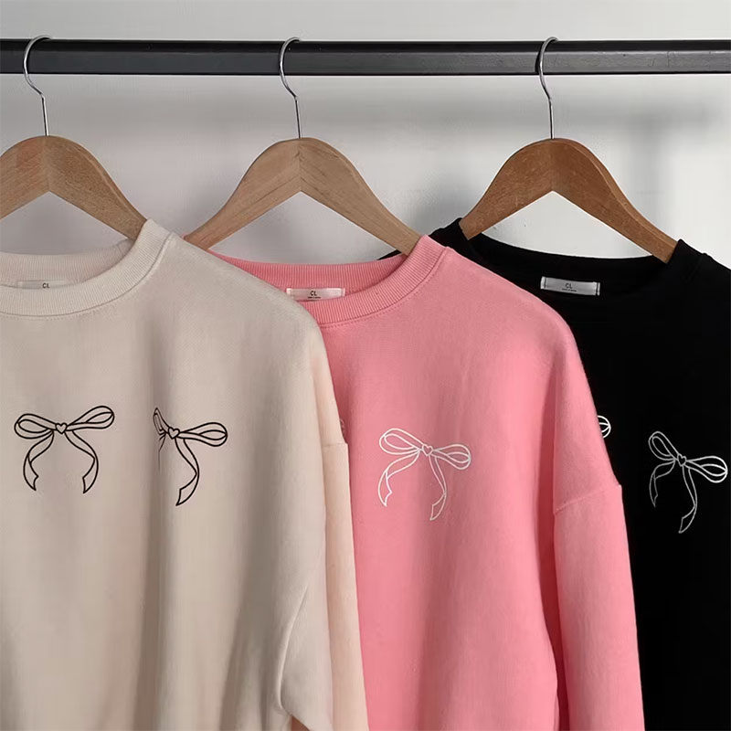 ANNAS 正韓蝴蝶結衛衣 長袖大學T 網紅穿搭 韓國蝴蝶結T 緞帶 小蝴蝶結 5