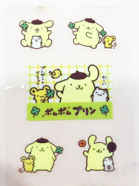 【震撼精品百貨】Pom Pom Purin 布丁狗 透明貼紙-小鳥 震撼日式精品百貨