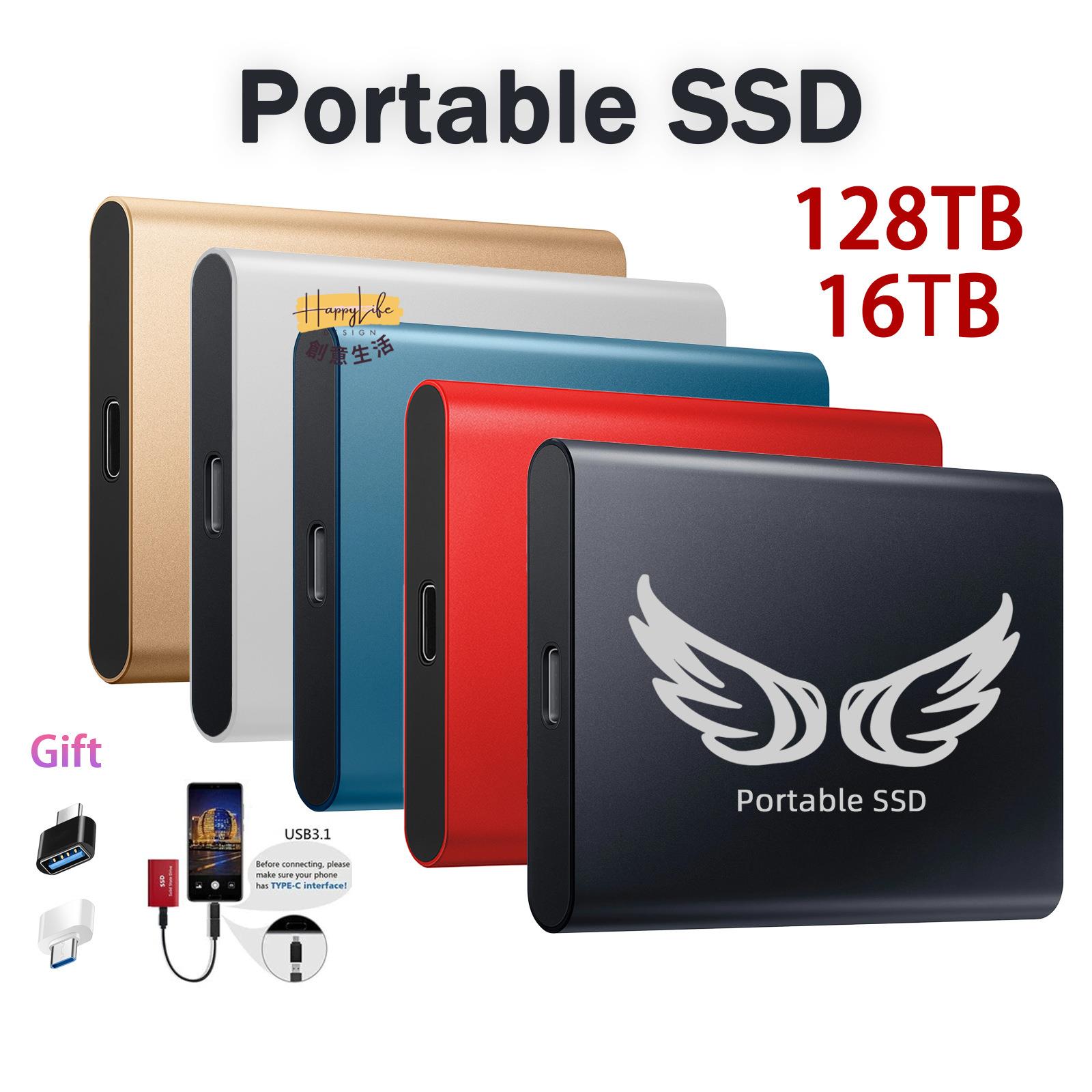 SSD 移動固態 硬碟翅膀 擴容升級500G-128TB高速傳輸USB3.1[DD0505006]