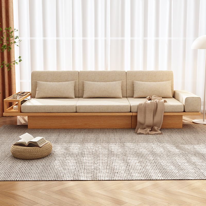 公司貨 免運 北歐風實木沙發奶油原木小戶型現代簡約客廳儲物原木風沙發 快速發貨 4