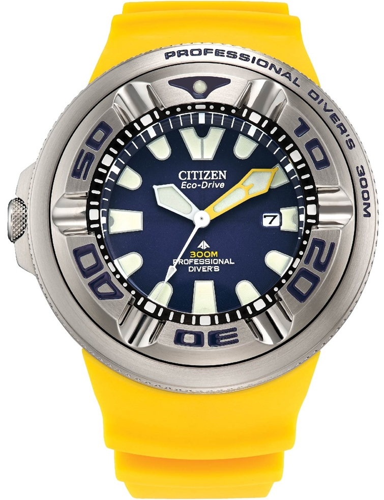 CITIZEN 星辰錶 PROMASTER 系列 限量 Marine 光動能300米潛水錶(BJ8058-06L)-46mm-藍面膠帶【刷卡回饋 分期0利率】【APP下單點數4倍送】