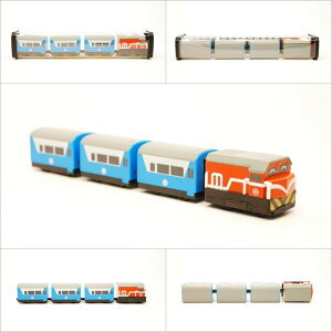 台鐵復興號列車 R100型(橘) 鐵支路4節迴力小列車 迴力車 火車玩具 壓克力盒裝 QV007T2 TR台灣鐵道