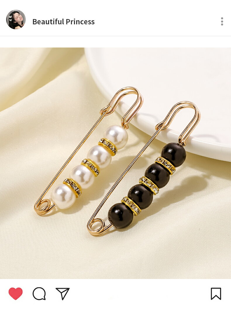 防走光扣仿珍珠胸針女開衫領口別針牛仔褲收腰固定衣服腰扣夾| 協貿國際日用品生活7館| 樂天市場Rakuten