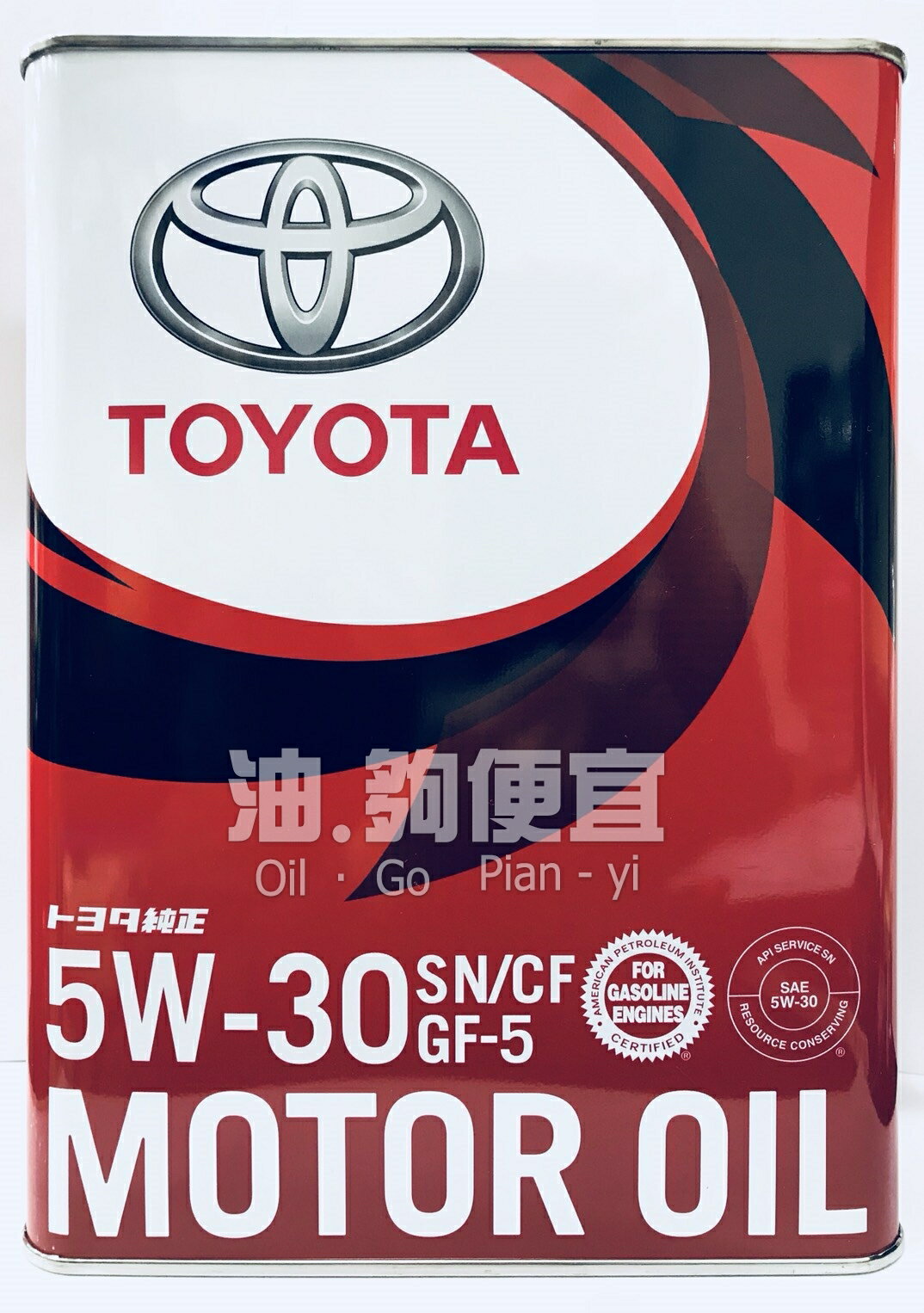 TOYOTA Motor Oil 5W30 合成機油(日本製/4L) #0878