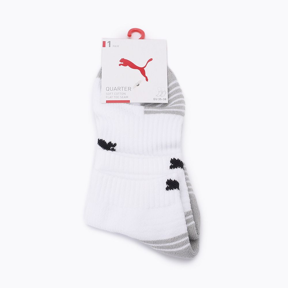 PUMA NOS 素色跳豹厚底短襪 白 BB140602