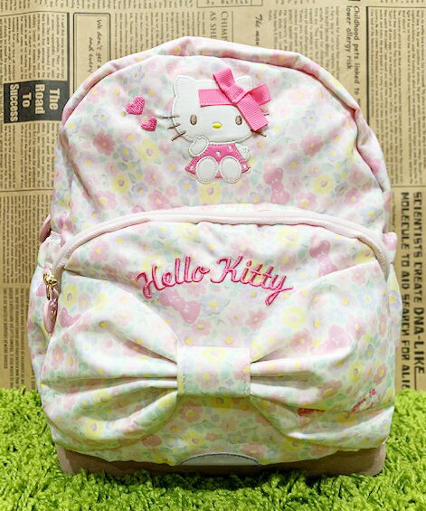 【震撼精品百貨】凱蒂貓 Hello Kitty 日本SANRIO三麗鷗 KITTY 後揹包/兒童用後揹包-粉緞帶#22893 震撼日式精品百貨