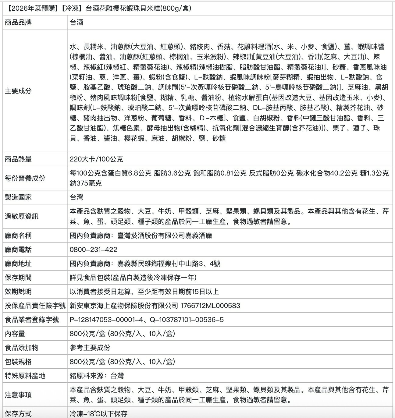 【台酒旗艦店】台酒富滿平安組(適合6~8人)(10道) 2026台酒年菜預購 到貨區間:1/26-1/30【冷凍】 4