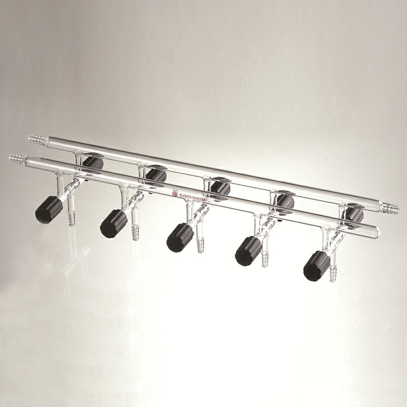 《SYNTHWARE》高真空PTFE活栓 雙管 Vacuum/Gas Manifold PTFE Vlave