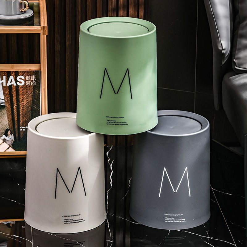 垃圾桶圓形 家用 臥室 客廳 衛生間廚房有蓋雙層高顏值紙簍