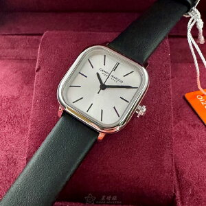 CampoMarzio手錶,編號CMW0013,26mm銀方形精鋼錶殼,白色簡約, 中三針顯示錶面,深黑色真皮皮革錶帶款,方糖錶,好美