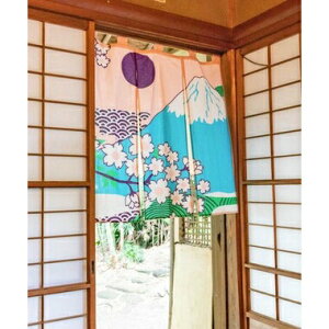 🔥現貨🔥帶有日本文化的日式風格門簾(相撲/櫻花富士山兩款可選)-富士通販