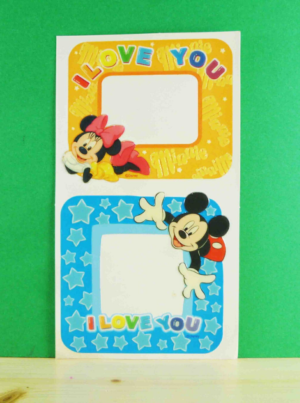 【震撼精品百貨】Micky Mouse 米奇/米妮 相框貼-黃藍 震撼日式精品百貨