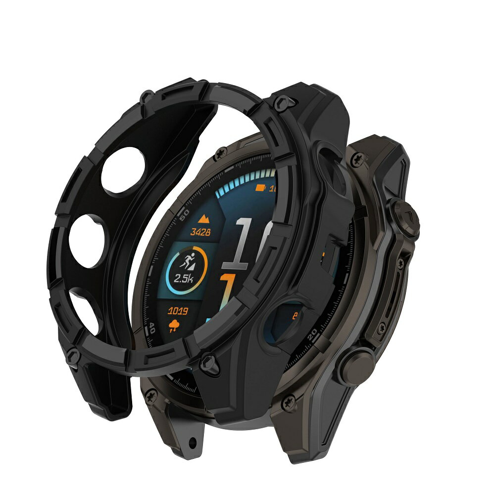 【半包保護殼】適用 Garmin Fenix 8 47mm Solar 太陽能 專用 手錶 鎧甲錶殼 防摔邊框 軟殼