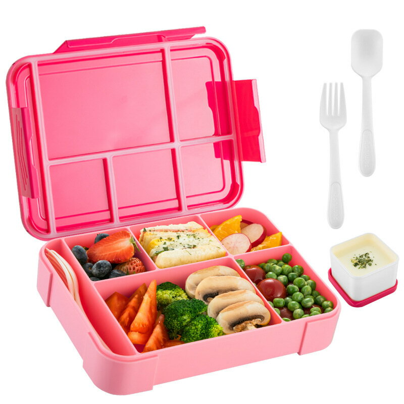 跨境塑料飯盒微波爐加熱食品保鮮盒兒童學生分格便當盒食物收納盒88