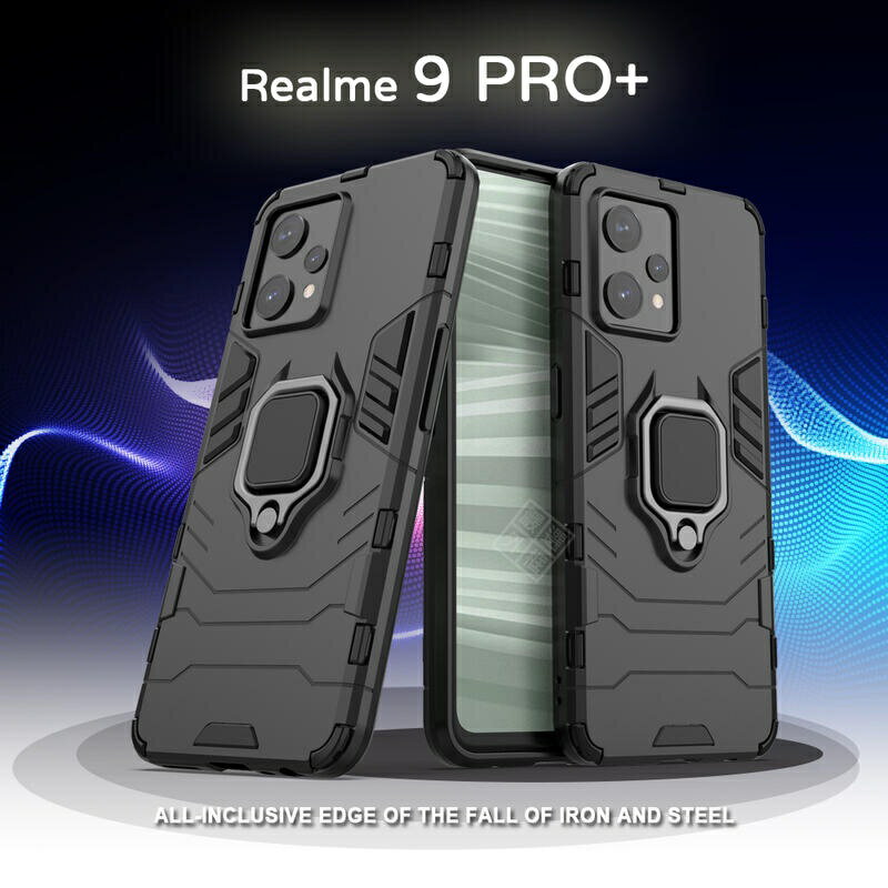 【嚴選外框】 Realme 9 Pro+ PLUS 黑豹 鋼鐵人/俠 磁吸 指環扣 支架 手機殼 盔甲 防摔殼 保護殼