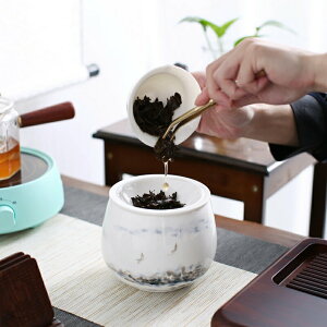 晟窯手繪建水羊脂玉白瓷水盂手工日式陶瓷家用杯洗茶具配件