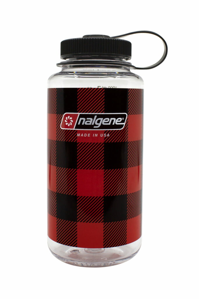 美國《Nalgene》專業水壺 1000cc寬嘴水壼 682020-0130 紅色格子 (限量版)
