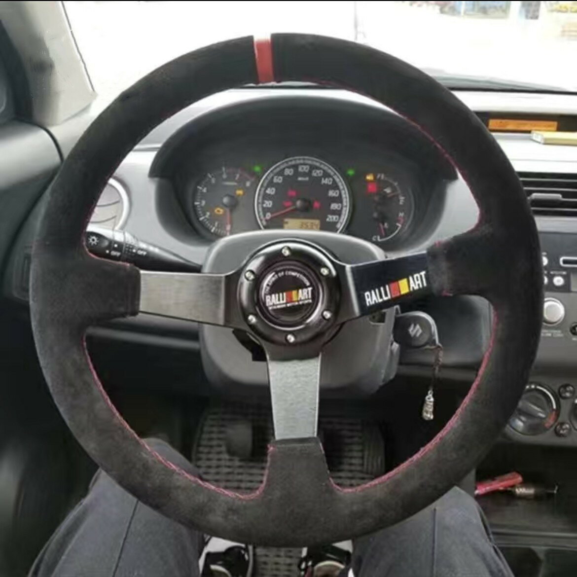 免運公司貨 汽車方向盤 14寸rall翻毛皮改裝方向盤 賽車競技運動款改裝通用快拆方向盤 可開發票/快速出貨