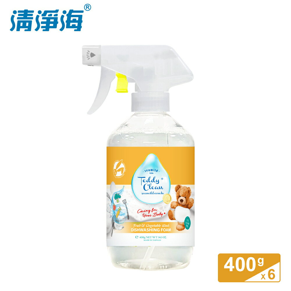 清淨海 Teddy Clean系列極淨泡沫洗碗皂液-蘋果 400g 6入