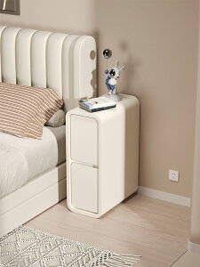 極窄床頭櫃奶油風超窄家用臥室簡約現代夾縫小型迷你窄邊實木窄小