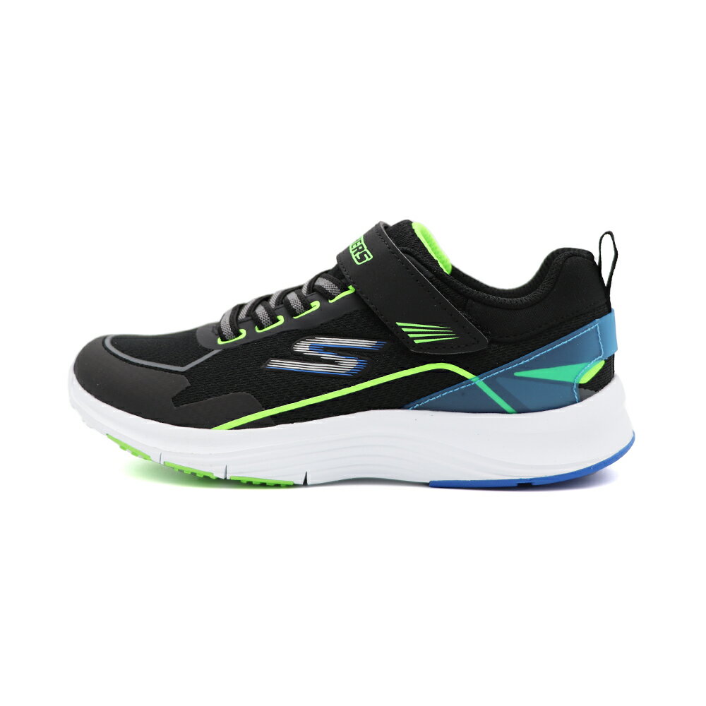 SKECHERS RAZOR GRIP 魔鬼氈 運動鞋 中大童鞋 黑綠 S1475 (405274LBBLM)