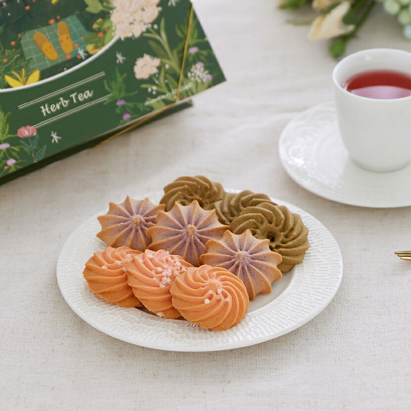 【喜憨兒】恬靜花園(B)花草茶禮盒｜手工餅乾 1