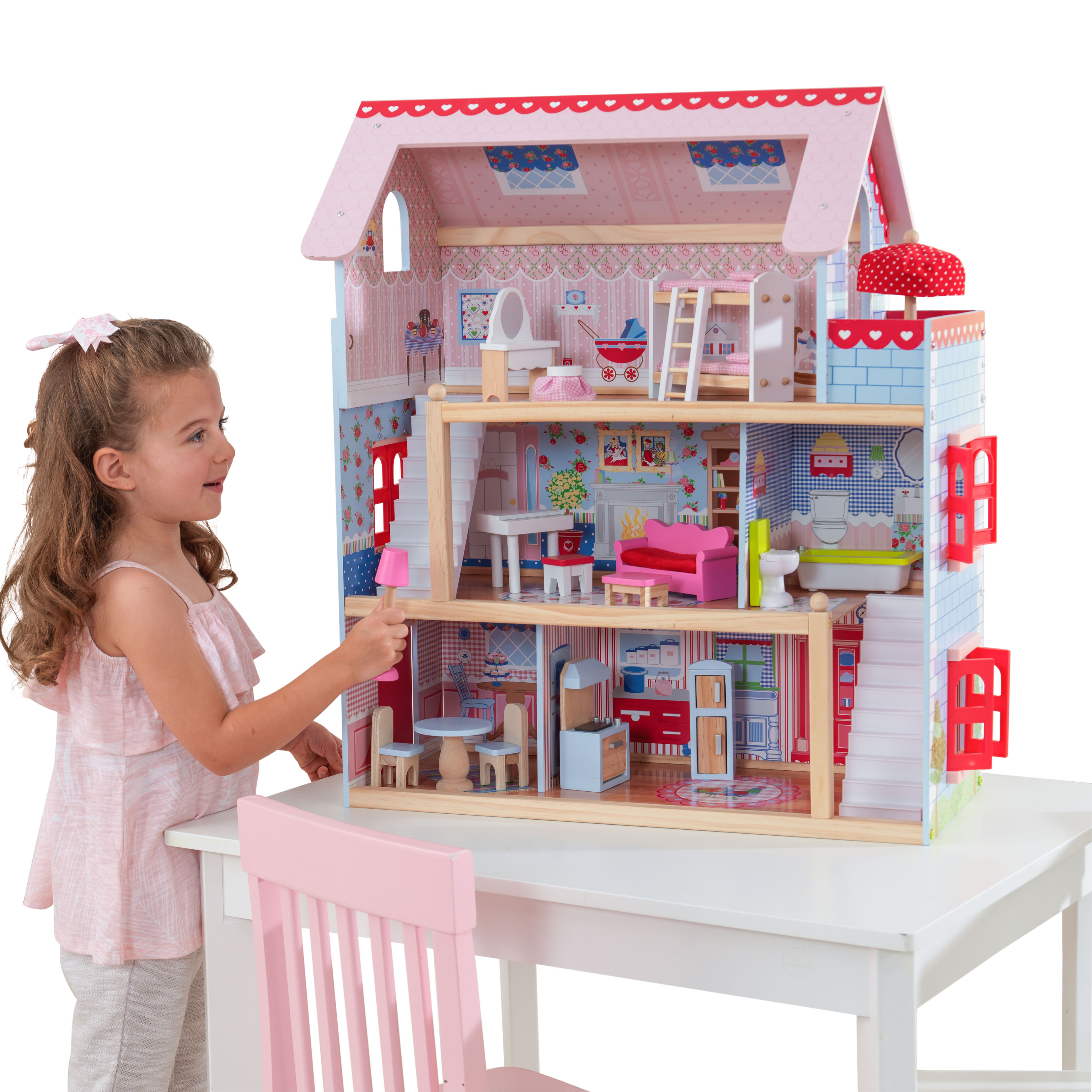 kidkraft country estate dollhouse with 31 accessories