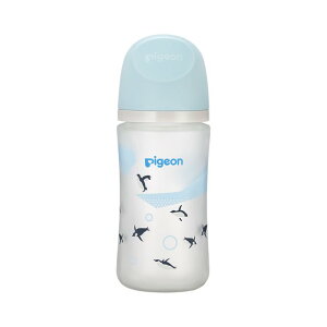 日本 Pigeon貝親 第三代母乳實感矽膠護層奶瓶240ml/企鵝★衛立兒生活館★