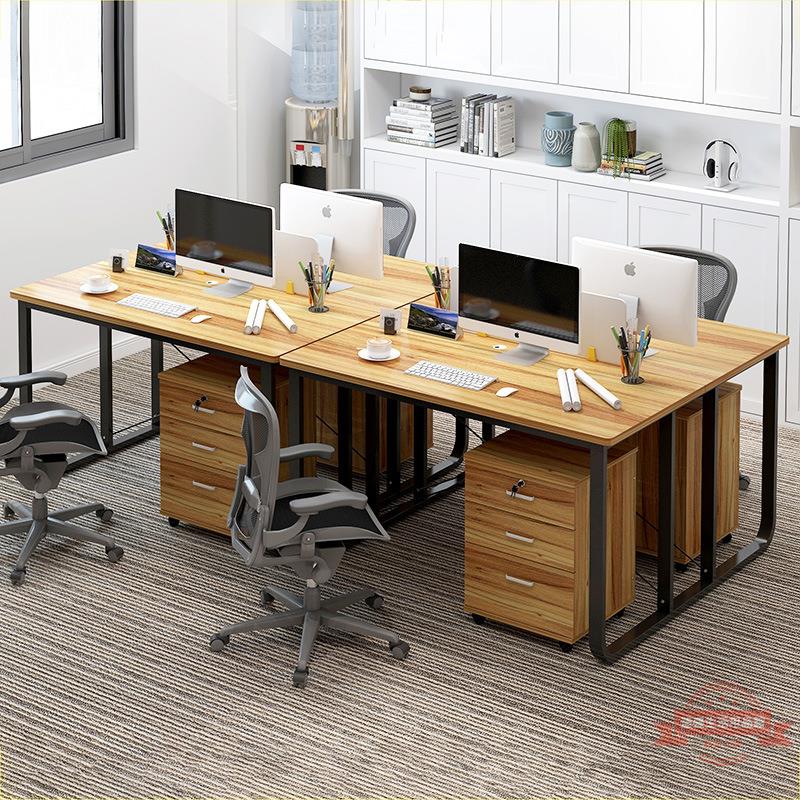 職員辦公桌簡約現代辦公桌屏風桌椅組合2/46人位家具員工桌電腦桌