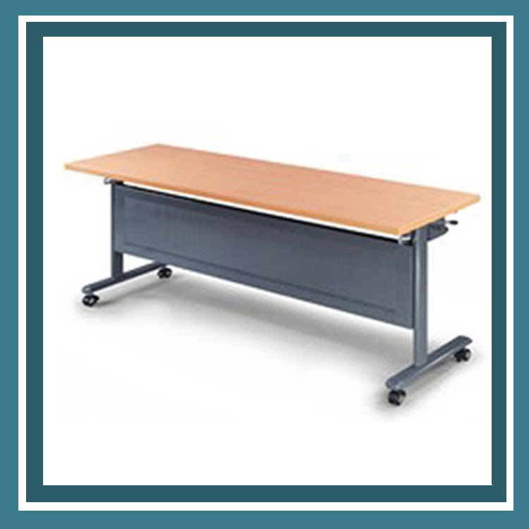 『商款熱銷款』【辦公家具】KB-1845WH 黑銀骨架 白櫸木桌板 會議桌 辦公桌 書桌 桌子