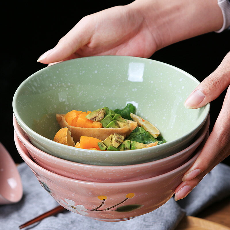 景德鎮陶瓷器碗家用吃飯碗5英寸大號碗創意簡約面碗湯碗日式餐具