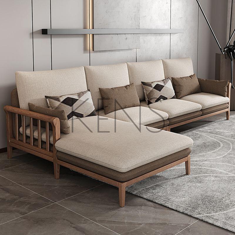 【KENS】沙發 沙發椅 北歐實木沙發小戶型型白蠟木沙發現代簡約新中式客廳沙發家用