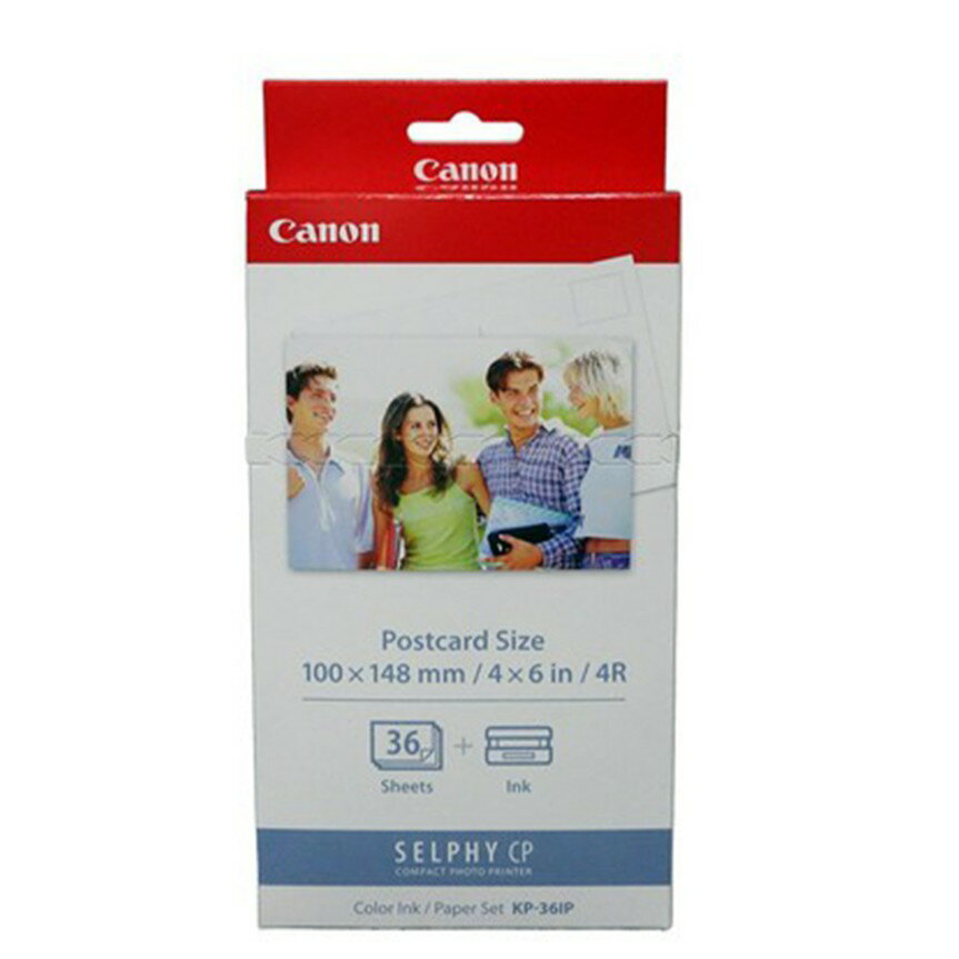CANON KP-36IP 4X6吋 明信片紙36張 (含墨盒) 公司貨 明信片尺寸 相片紙