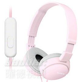 【曜德視聽】SONY MDR-ZX110AP 粉色 簡約摺疊 耳罩式耳機 線控通話 送皮質收納袋