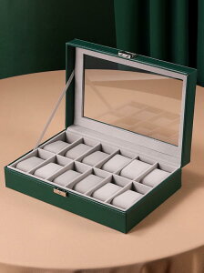 高級手表收納盒裝放手表箱收藏盒簡約皮質高檔手表盒子家用首飾盒