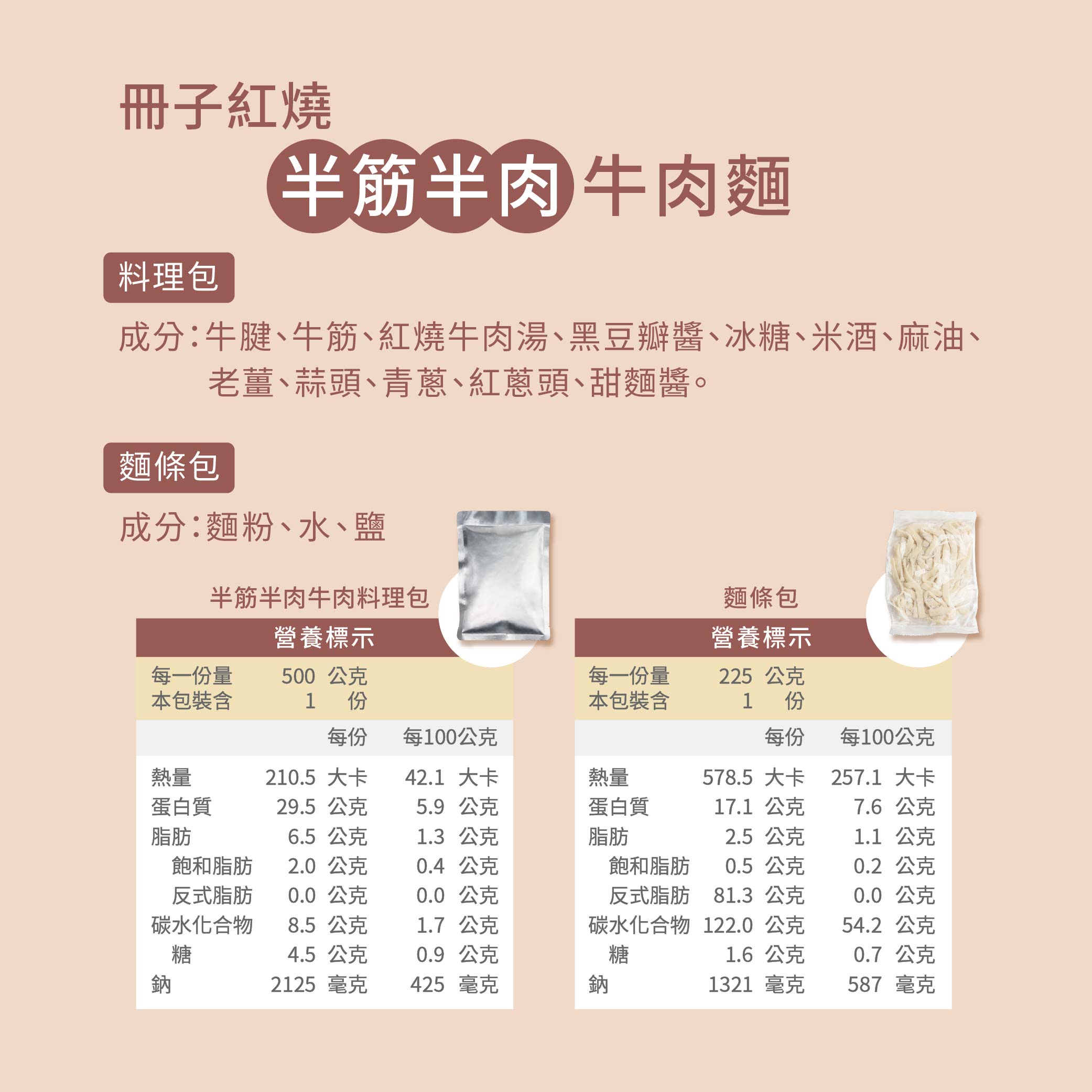 【冊子】紅燒半筋半肉牛肉麵｜料理包 單人份 獨立包裝 宅配美食 加熱即食 小資 獨享 冷凍  露營 野炊 現貨 7