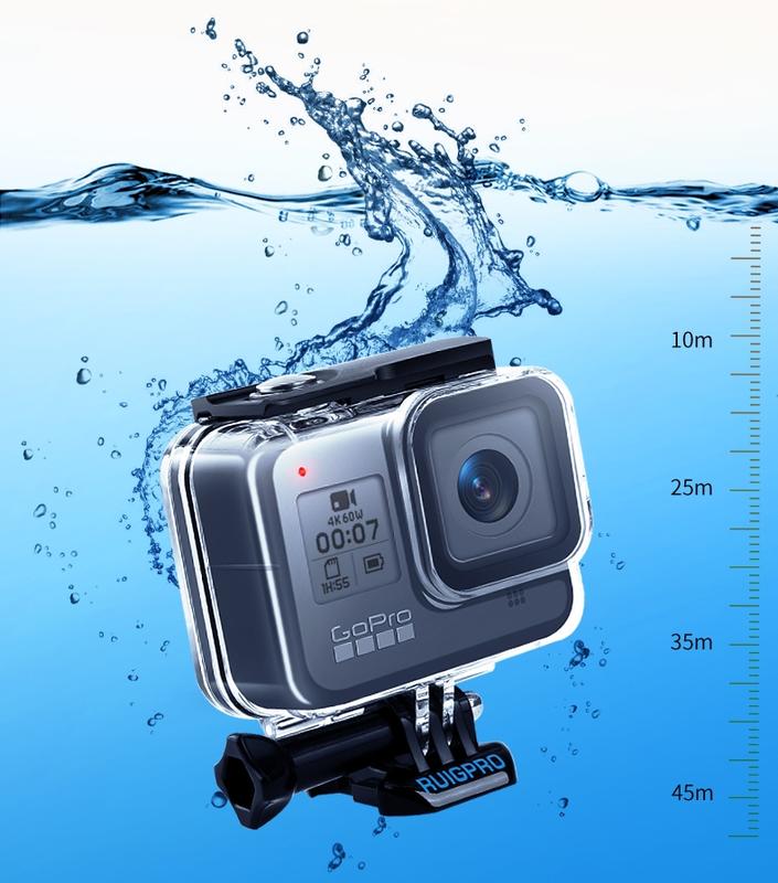 中壢nova 水世界 睿谷ruigpro Gopro Hero 8 Black 水下45米防水殼 潛水殼保護殼 台灣樂天市場 Line購物