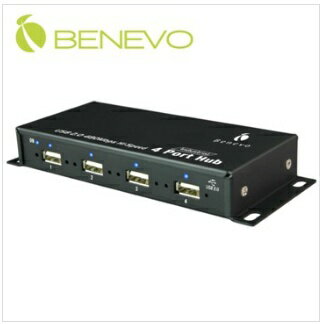BENEVO 工業型4埠USB2.0集線器 BUH234 每一埠均可以供應500mA穩定電量