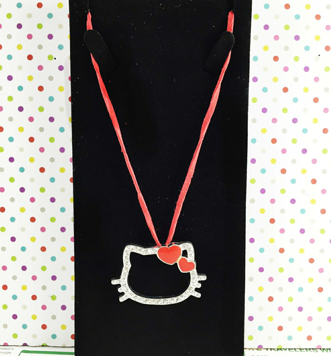 【震撼精品百貨】Hello Kitty 凱蒂貓 造型項鍊-紅 震撼日式精品百貨