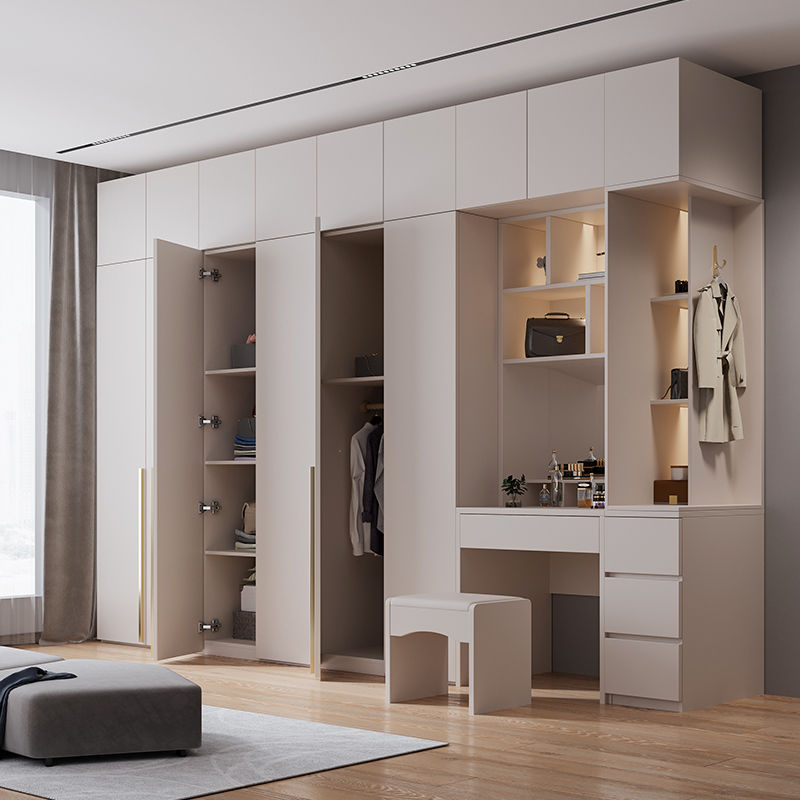 衣柜家用臥室家具輕奢風組合收納儲物柜子簡約現代新款環保大衣櫥