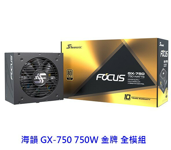 SeaSonic 海韻 FOCUS GX-750 GX750 750W 金牌 全模組 電供 電源供應器