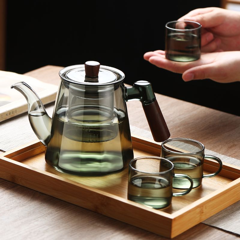 熱銷/免運 玻璃泡茶壺茶水分離家用花茶壺耐高溫燒水壺電陶爐煮茶器2024新款