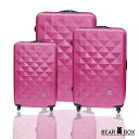 BEAR BOX晶鑽系列ABS霧面超值三件組旅行箱 / 行李箱