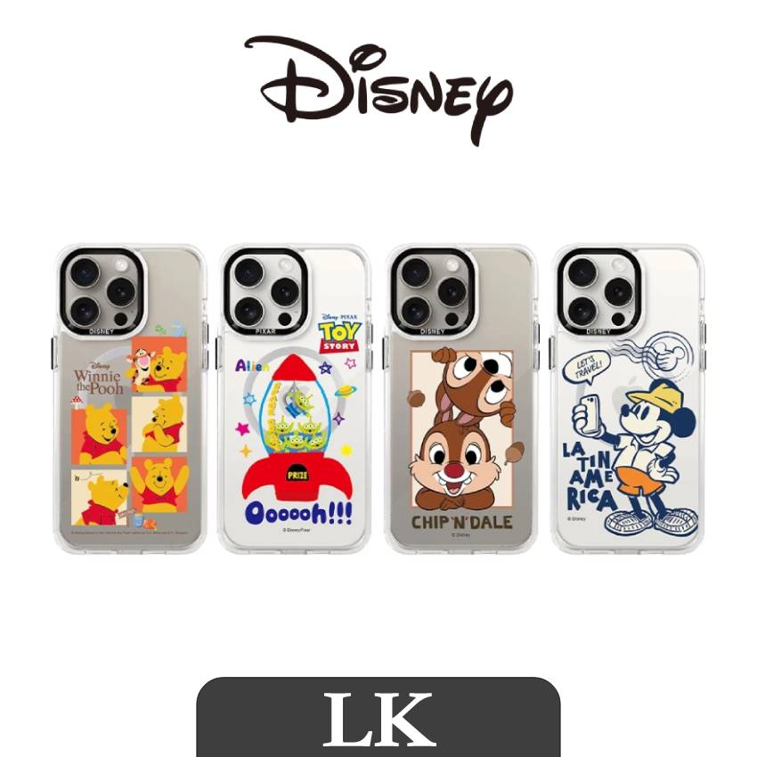 【 Disney迪士尼 】軍規透明磁吸手機殼 奇奇蒂蒂 三眼怪 小熊維尼 米奇 磁吸手機格 保護套 保護殼 防摔殼 iPhone系列