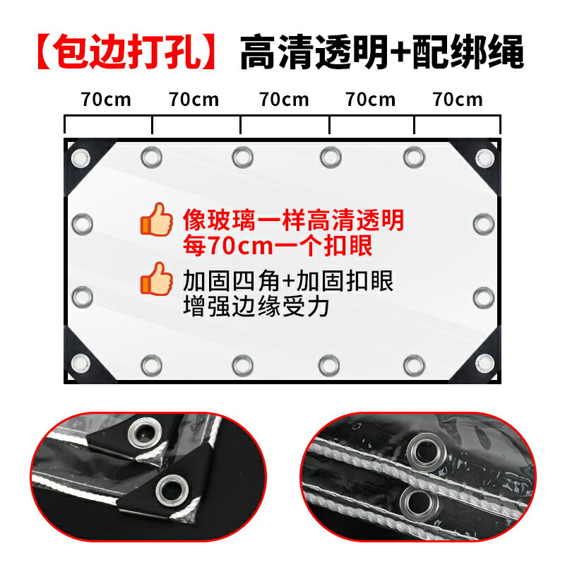 透明雨布 防雨布 遮雨布 加厚透明PVC防雨布防水布陽台遮雨防風神器戶外擋雨板帳篷雨棚簾耶誕節