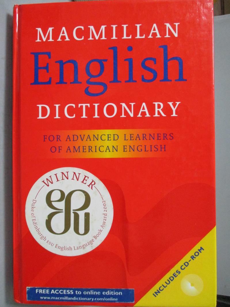 【書寶二手書T1／字典_ZDD】Macmillan English Dictionary_Not Available_附光碟