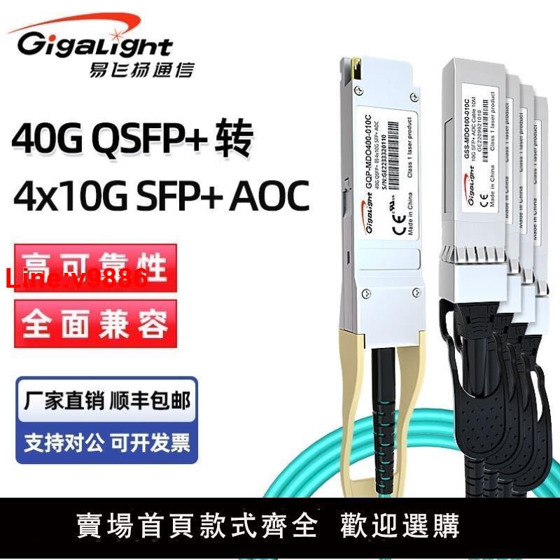 【台灣公司 超低價】易飛揚通信40GQSFP+轉4x10GSFP+AOC分支有源光纜光纖堆疊線高速直