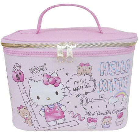 大賀屋 hello kitty 化妝包 皮質 防刮皮 盥洗包 旅行包 凱蒂貓 KT 三麗鷗 正版授權 J00014134